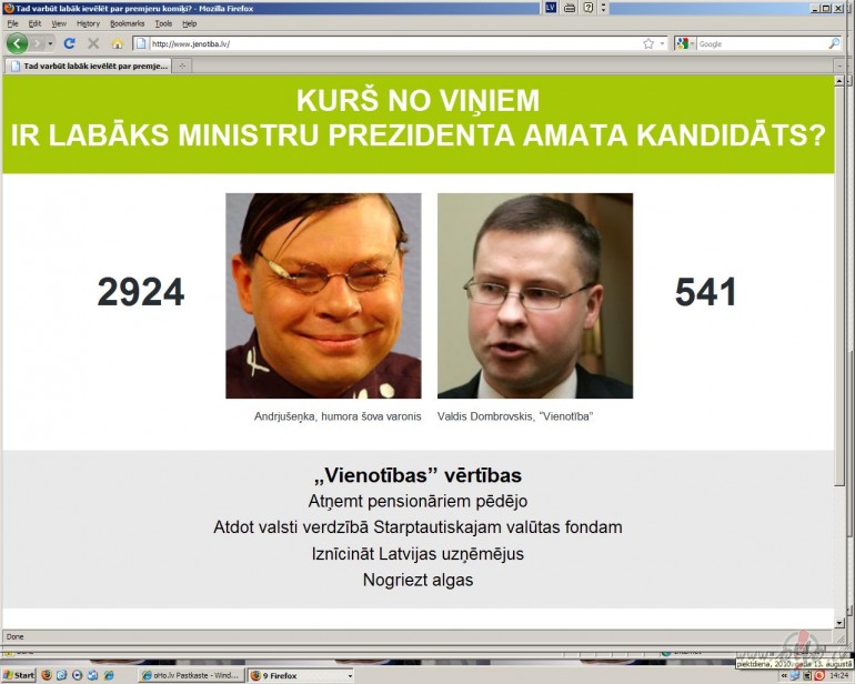 Dombrovskis vai Urbanovičs? foto